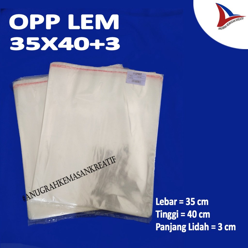 PLASTIK BENING KACA KEMASAN UKURAN 35x40 100 LBR