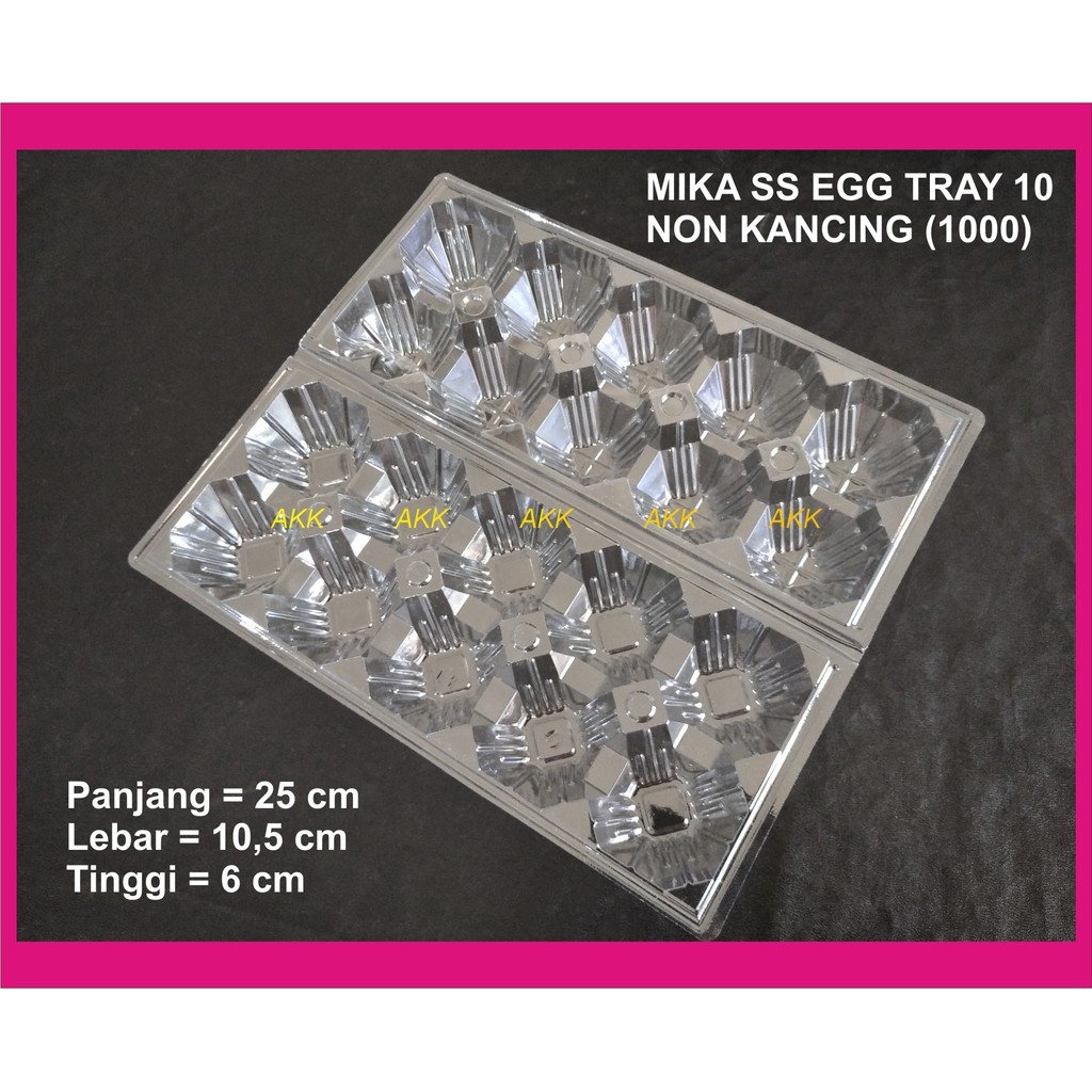 Mika Ss Egg Tray 10 Non Kancing (20 Pcs)