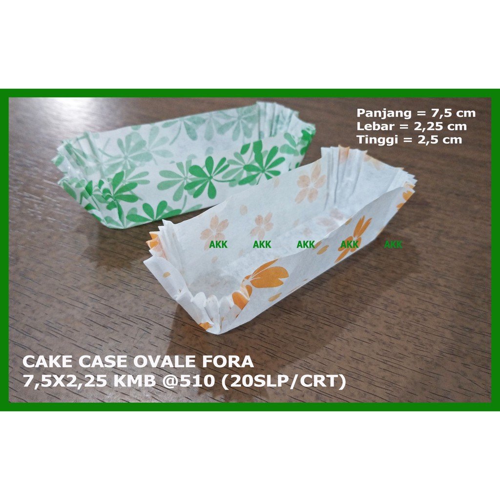 Cake Case Ovale Fora 7,5 Cm X 2,25 Cm Kembang / Cup Kue (510 Pcs)