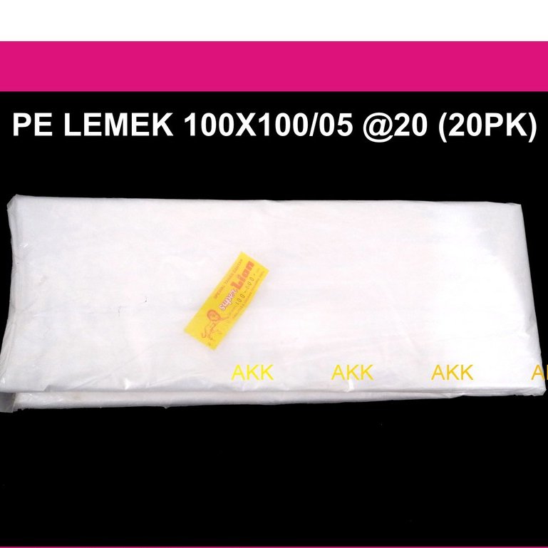 Plastik Pe Kantong Lemek 100x100/05 @20 Pcs