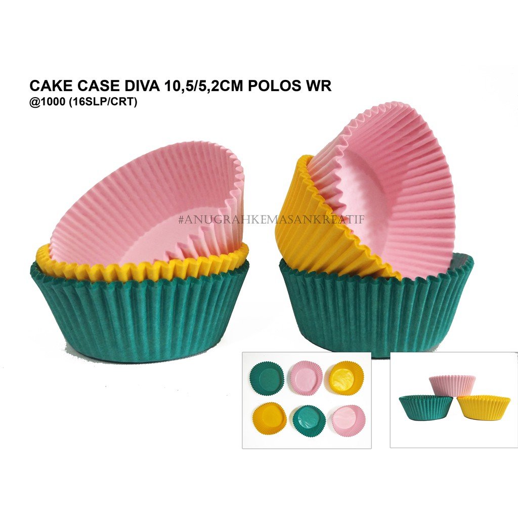 Cake Case Diva 10,5 Polos Wr / Cup Kue (500 Pcs)