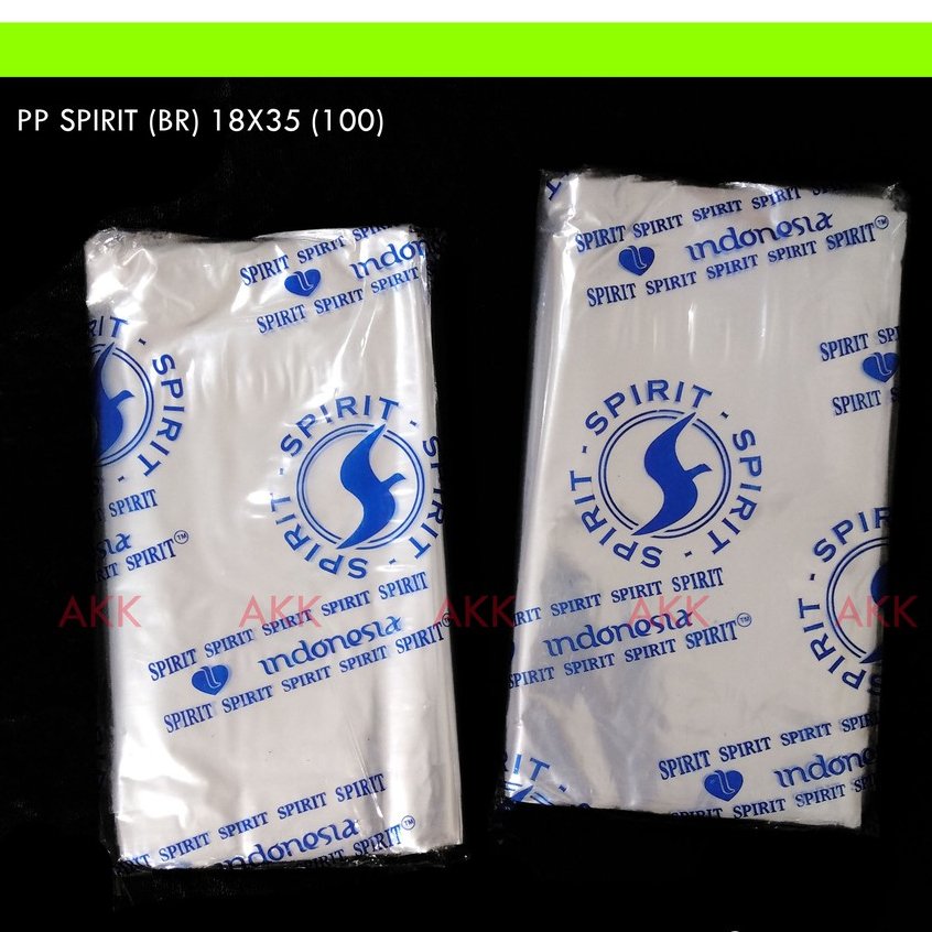PLASTIK KANTONG PP SPIRIT BR 18x35 (100)