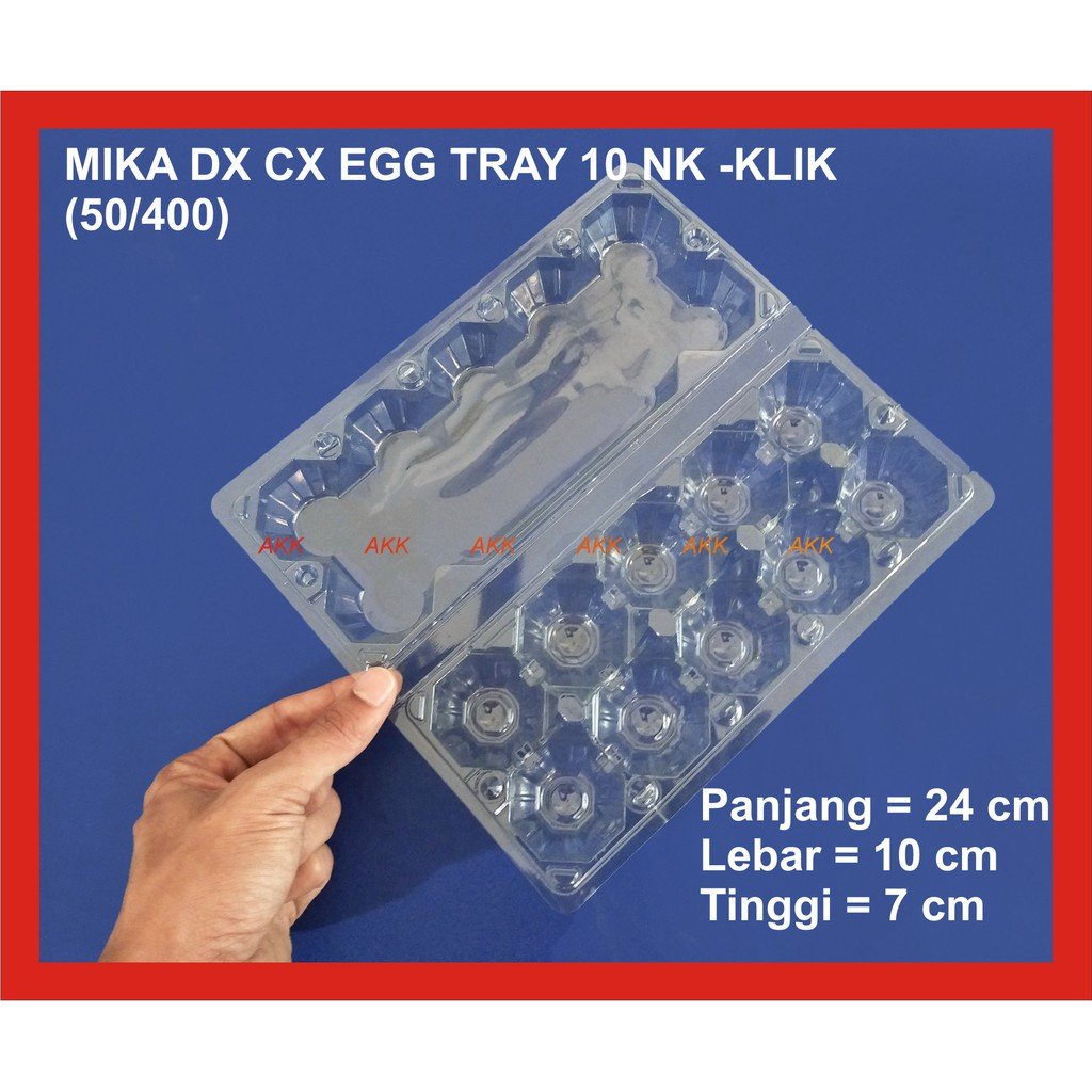 Mika Telur Dx Cx Egg Tray 10 Nk + Kancing (10 Pcs)