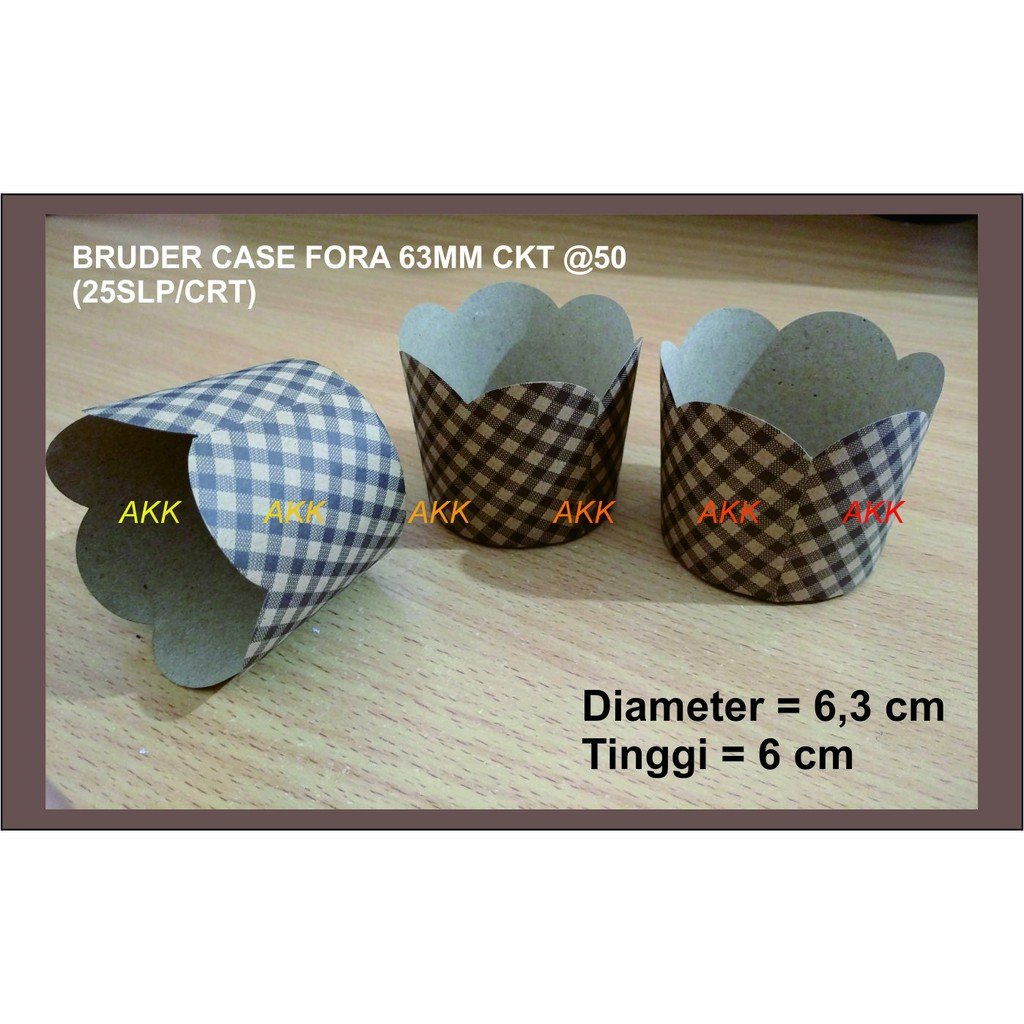 Bruder Case Fora 63mm Coklat / Cup Muffin / Cup Kue (50 Pcs)
