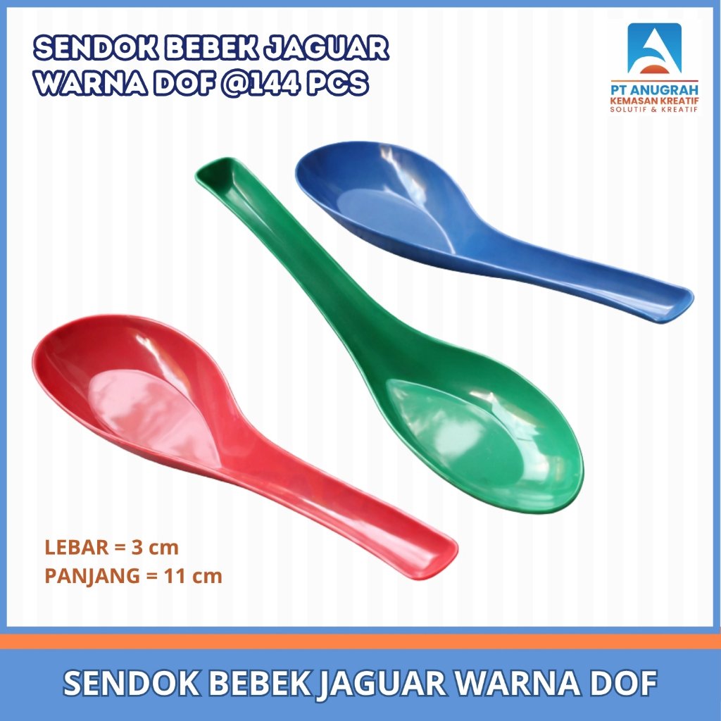 Sendok Bebek Plastik Warna Dof Isi 144 Pcs
