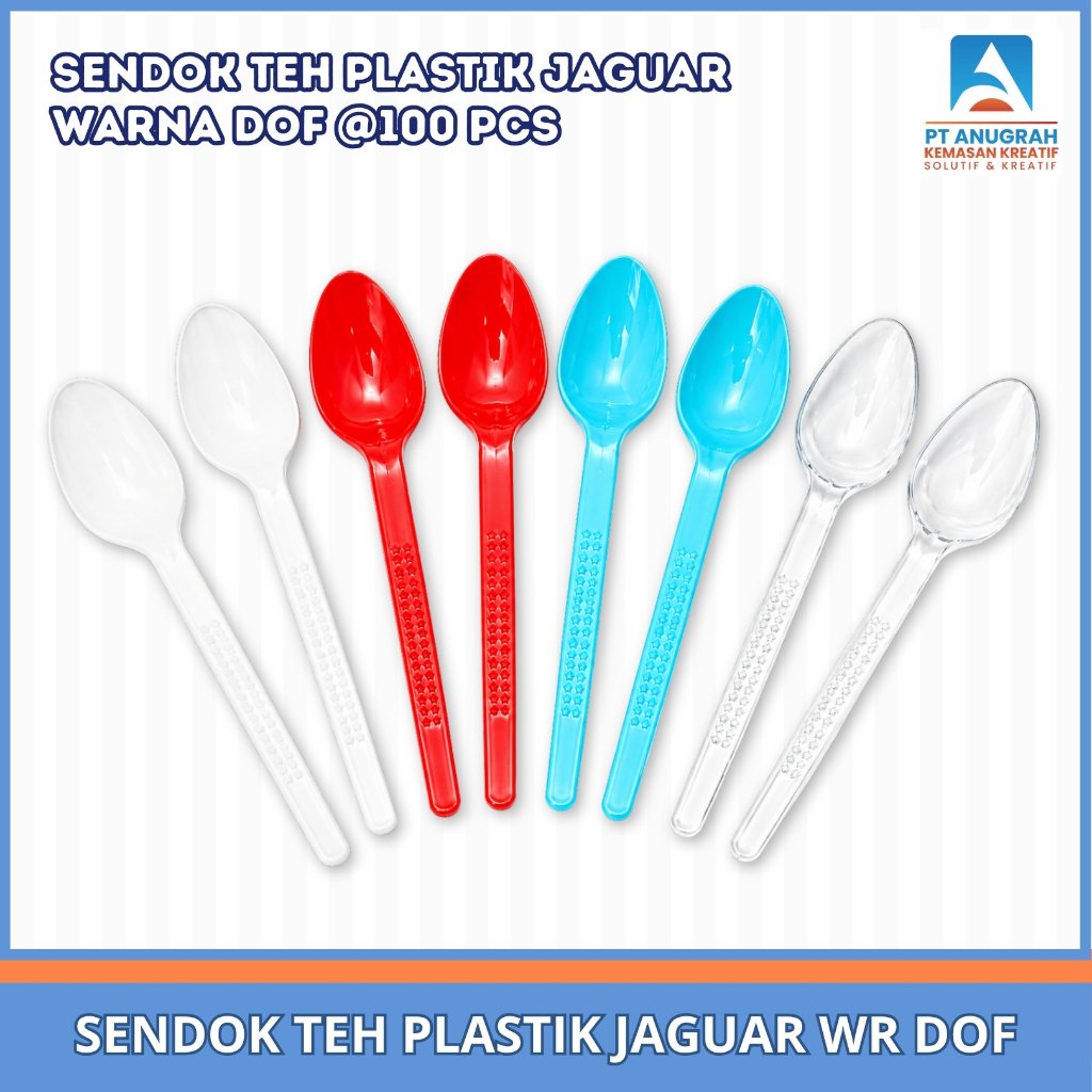 Sendok Teh Plastik Per Pack (100pcs) / Jaguar Wr Dof(100 Pcs)