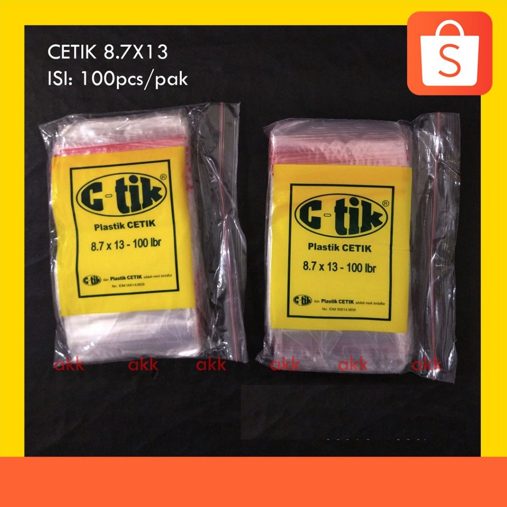 PLASTIK KLIP CETIK / SPIRIT 8,7x13 ISI 100 PCS
