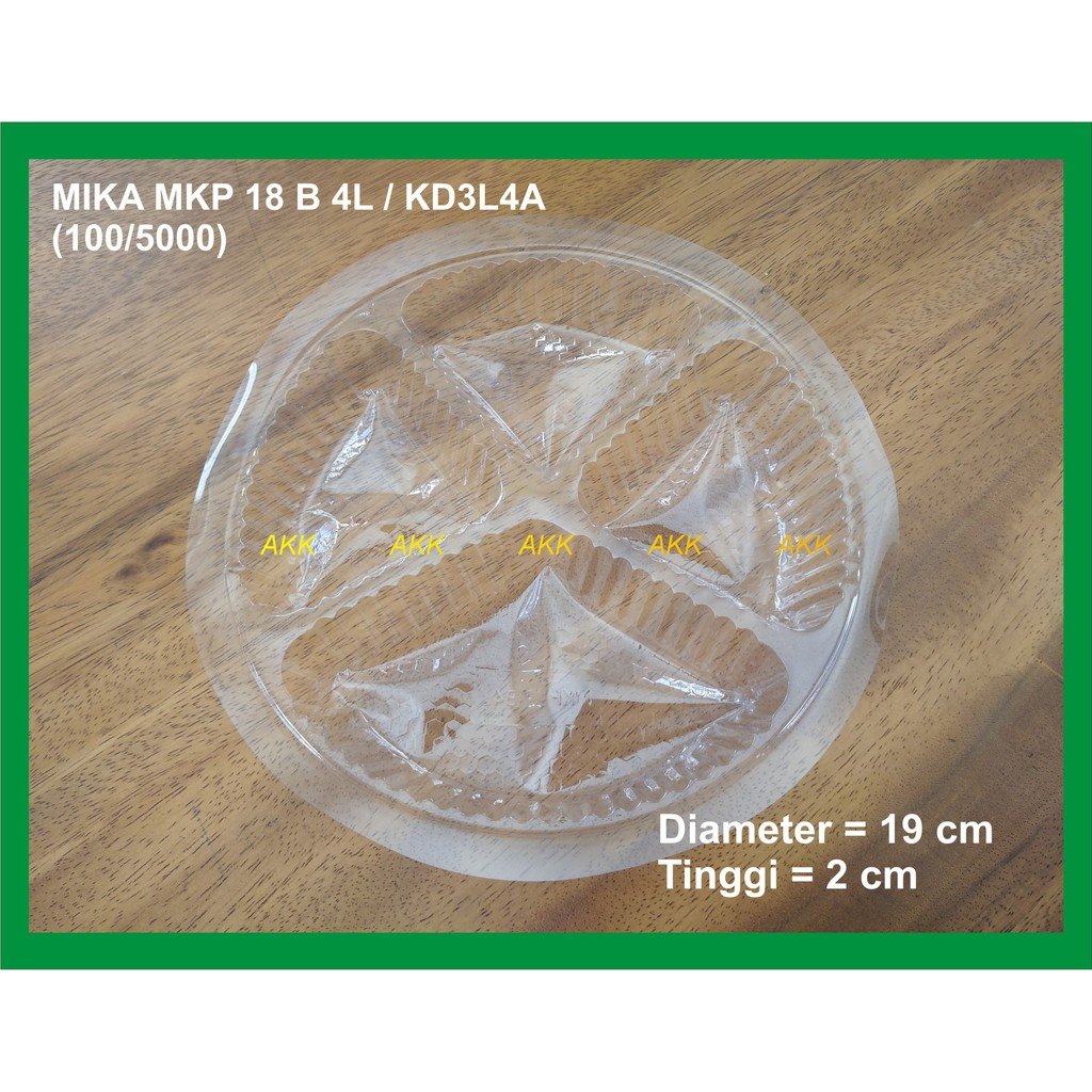 Mika Bulat Lauk Sekat 4 Mkp 18 B 4l / Kd3l4a (100 Pcs)