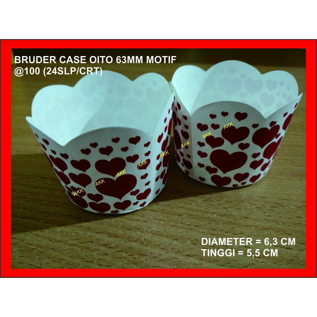 Bruder Case Oito 63mm / Cup Muffin Motif (100 Pcs)