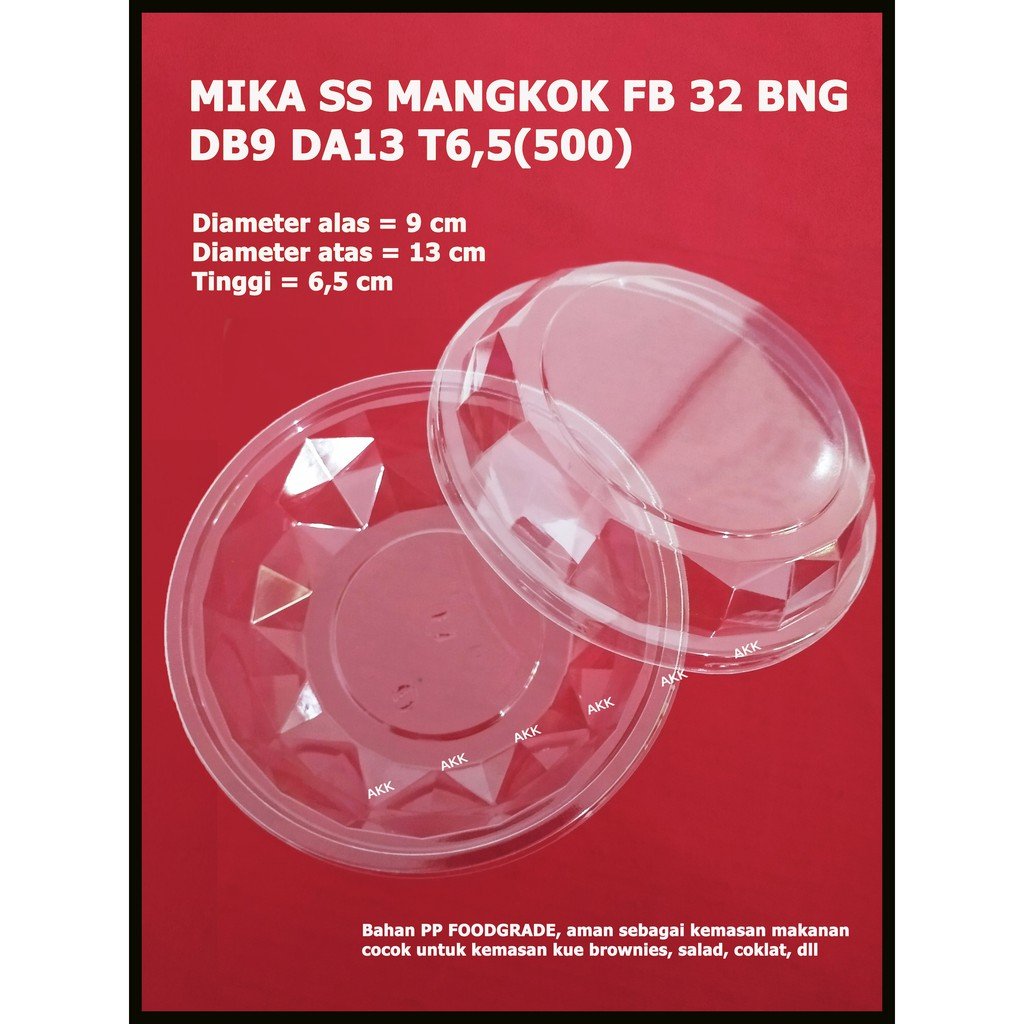 Mika Ss Mangkok Fb 32 Bening (25 Pcs)