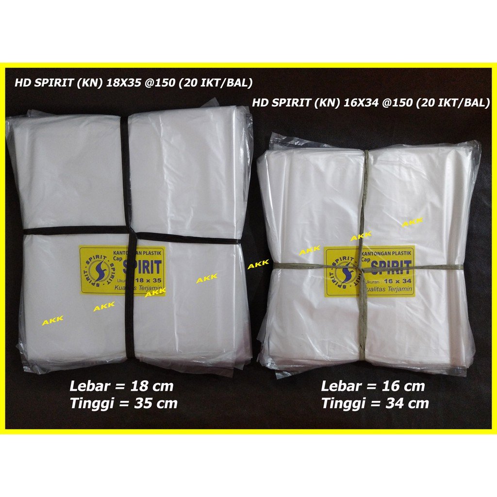 Plastik Kantong Dof Hd Spirit Kn 16x34 @150 Pcs