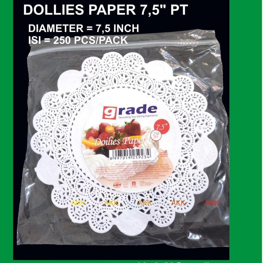 Kertas Renda Doilies Paper 7,5 Inch Putih (250 Pcs)