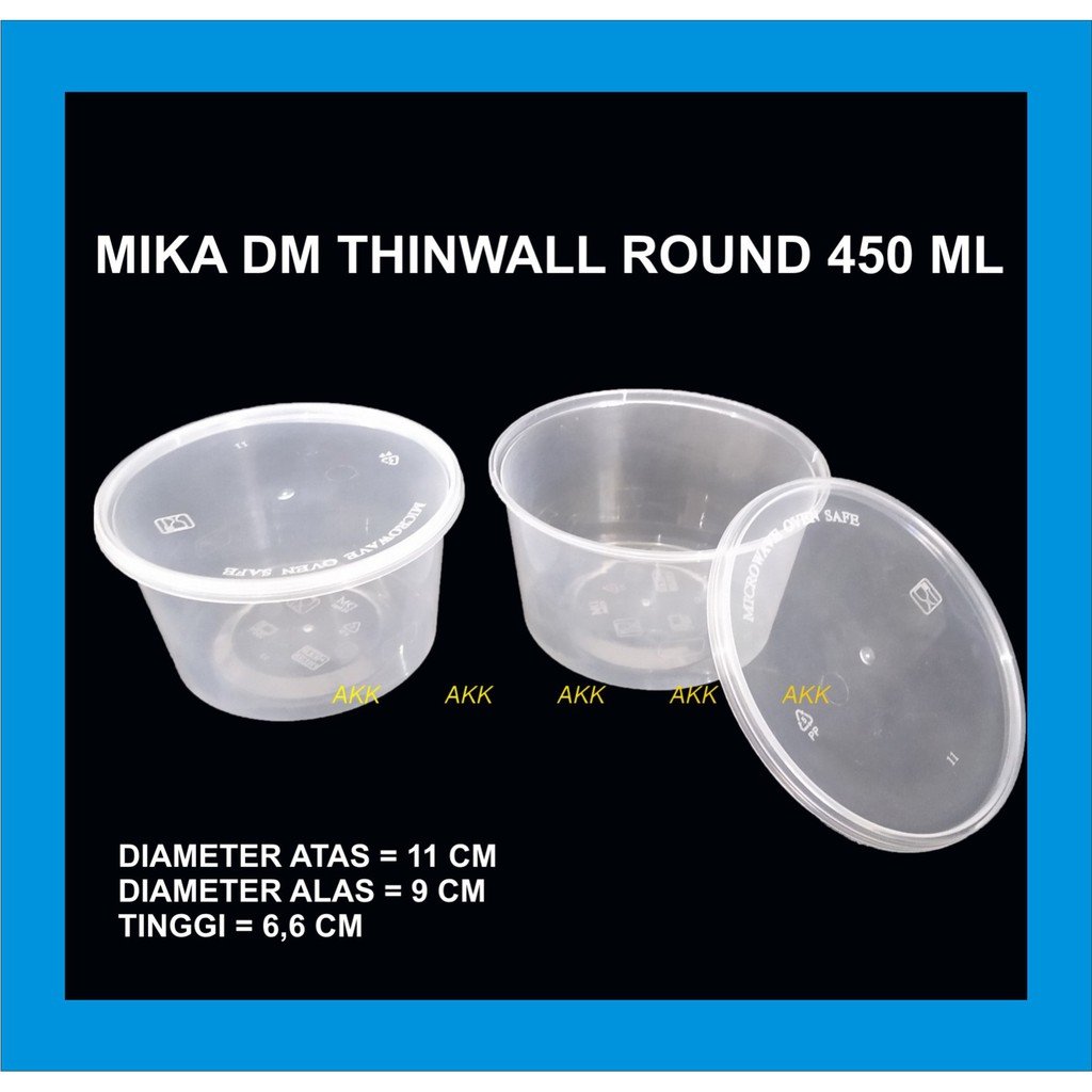 Thinwall Dm Round 450ml / Mangkok Mika / Mangkok Salad(25 Pcs)