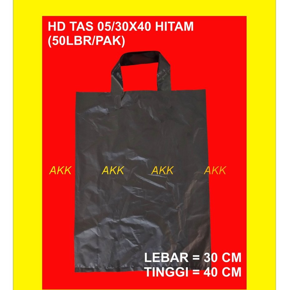 Hd Tas 05/30x40 Hitam / Tas Plastik / Tas Souvenir Isi 50 Pcs
