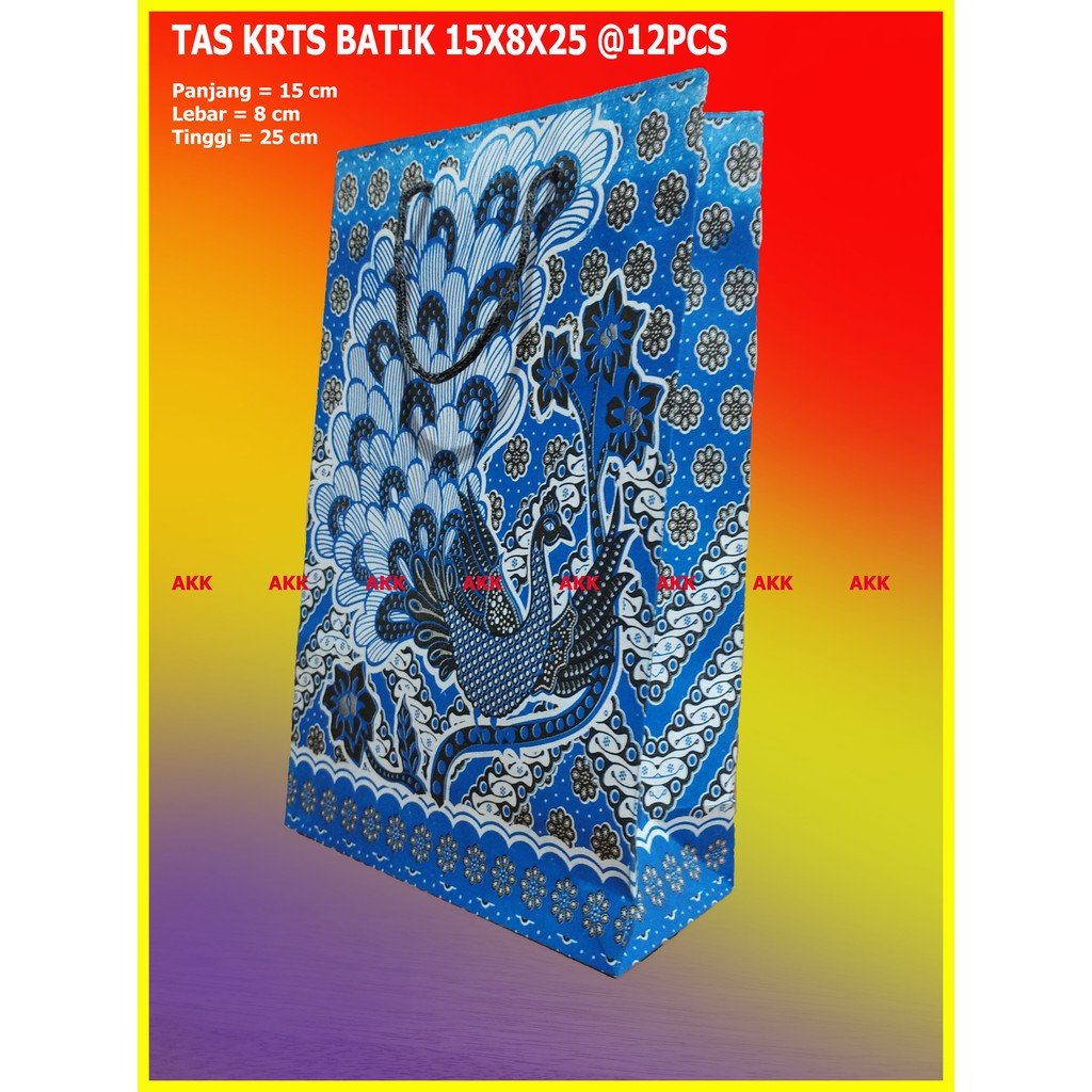 Tas Kertas Batik 15x8x25(12 Pcs)
