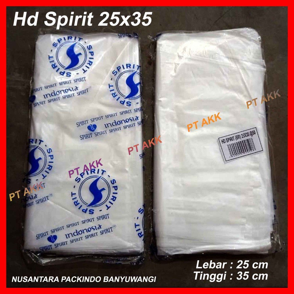 PLASTIK KANTONG GULA HD SPIRIT 25x35 ISI 50 PCS