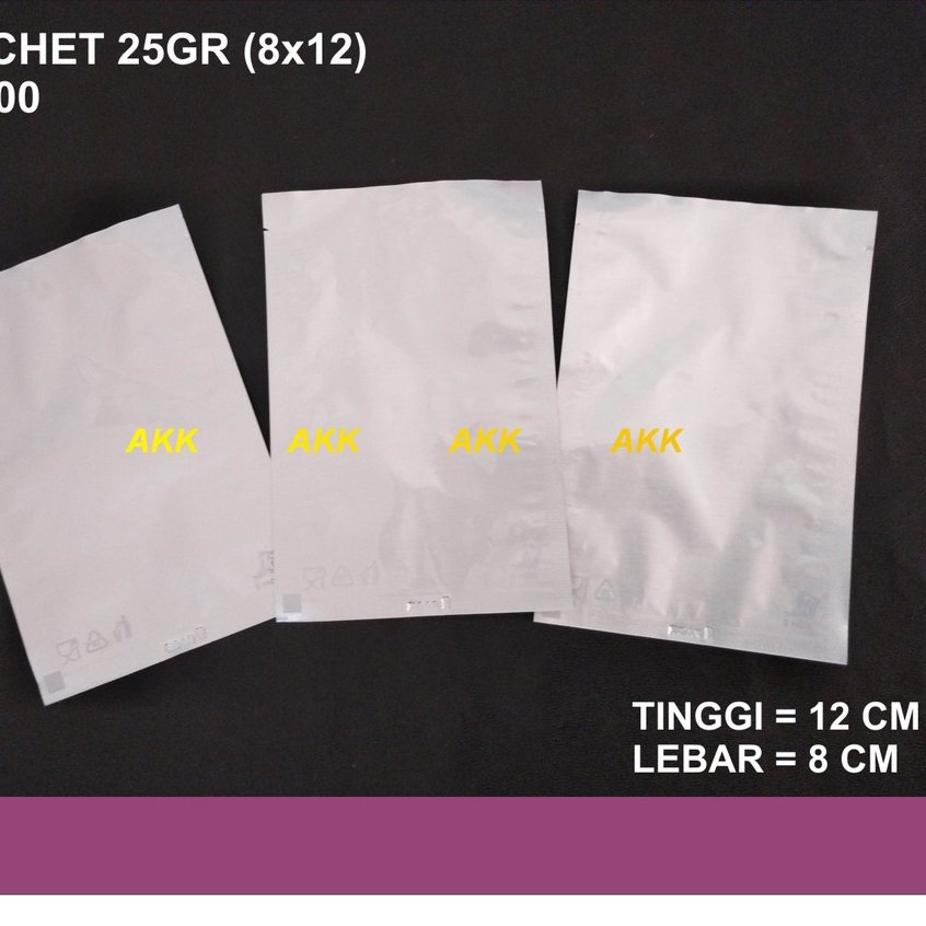 Sachet 25gr (8cmx12cm) Isi 500 Pcs)