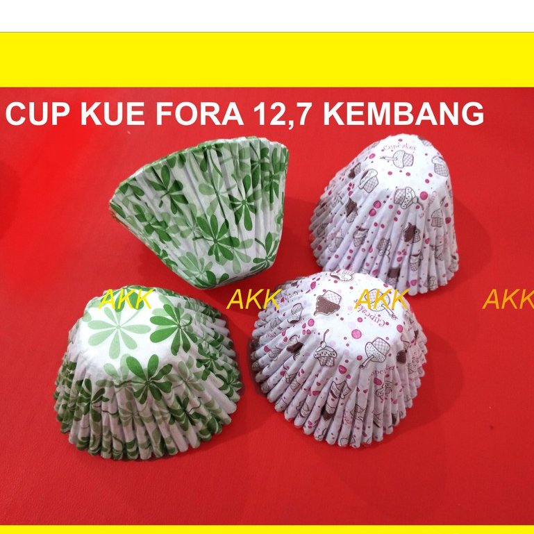Cake Case Fora 12,7 Motif Kembang / Cup Kue (500 Pcs)