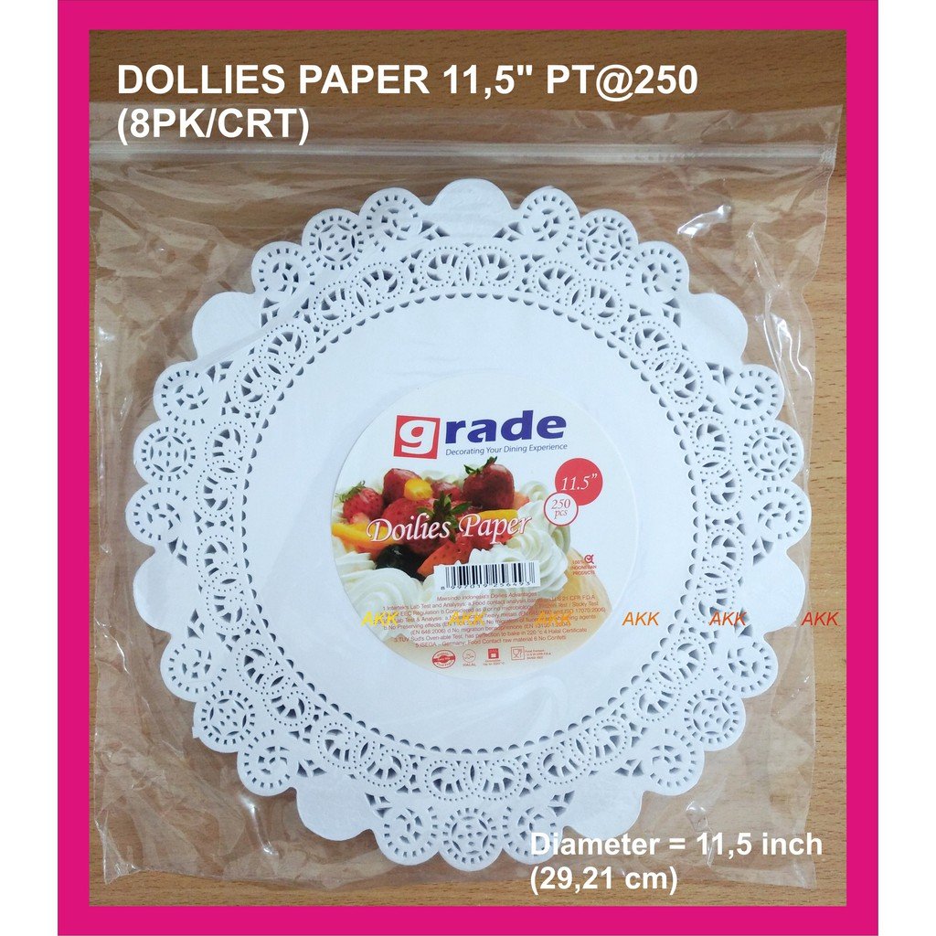 Kertas Renda Doilies Paper 11,5 Inch Putih (250 Pcs)