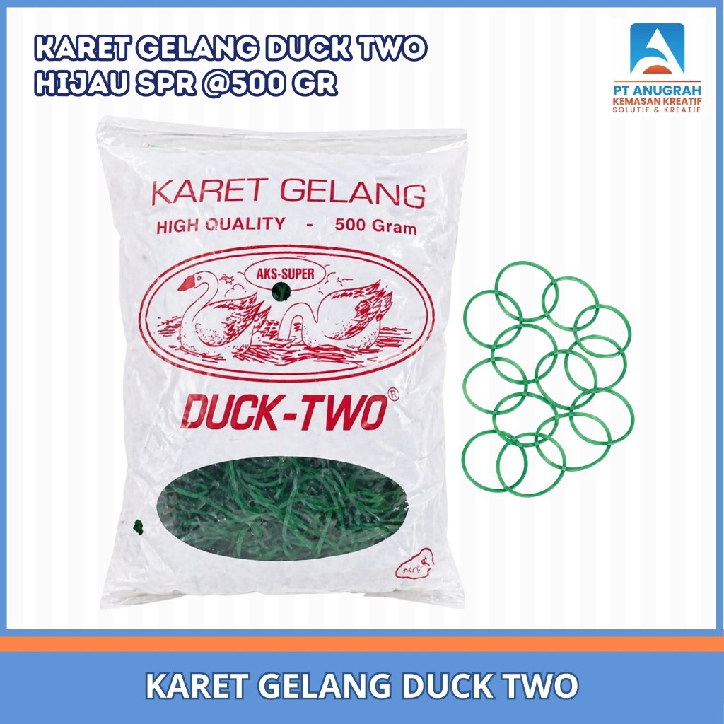 Karet Gelang Duck Two Hijau Spr (500 Gram)