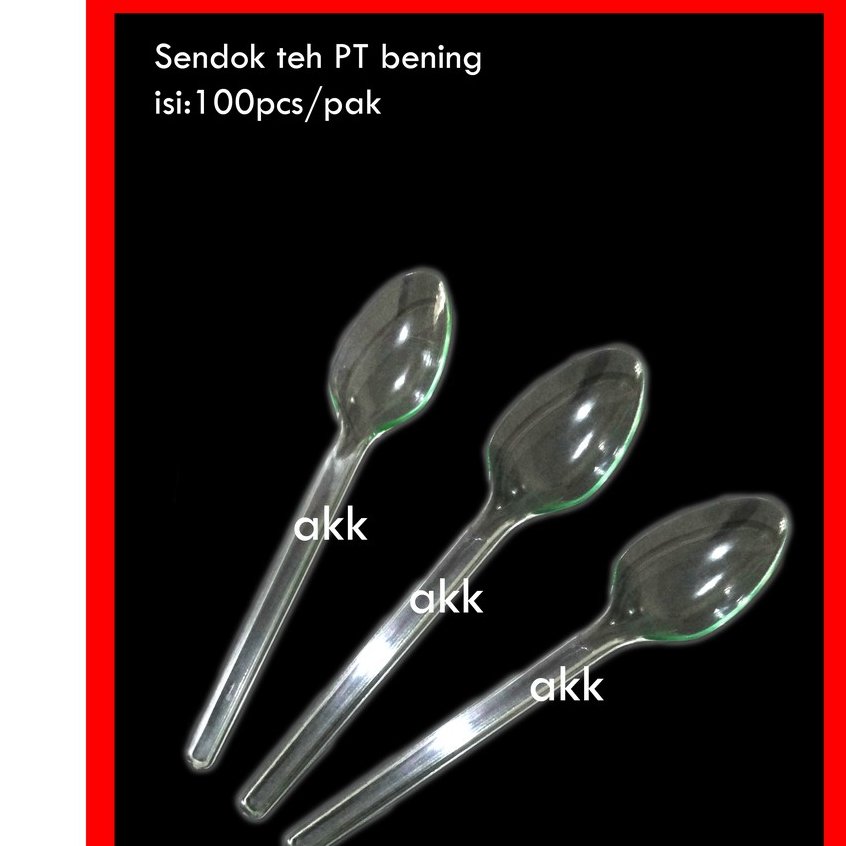 Sendok Teh Jaguar Putih Bening / Sendok Salad @100pcs