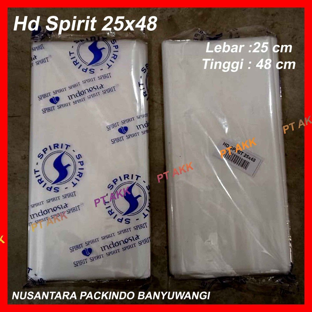 PLASTIK KANTONG GULA HD SPIRIT 25x48 ISI 50PCS