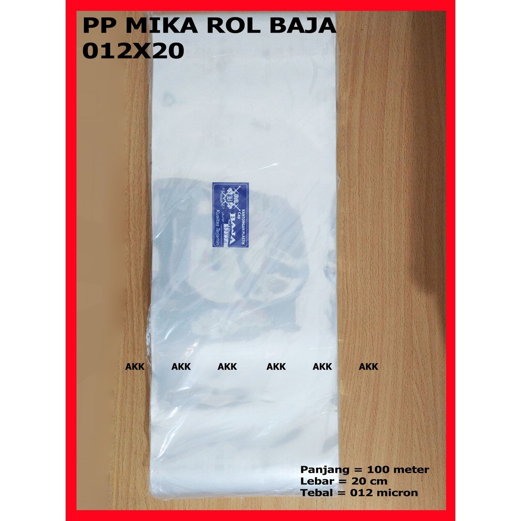 Plastik Pp Mika Rol Baja 012x20x100