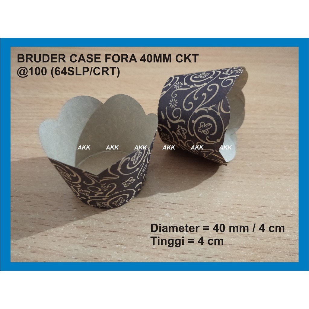 Bruder Case Fora 38x40 Mm Coklat Cup Muffin (100 Pcs)