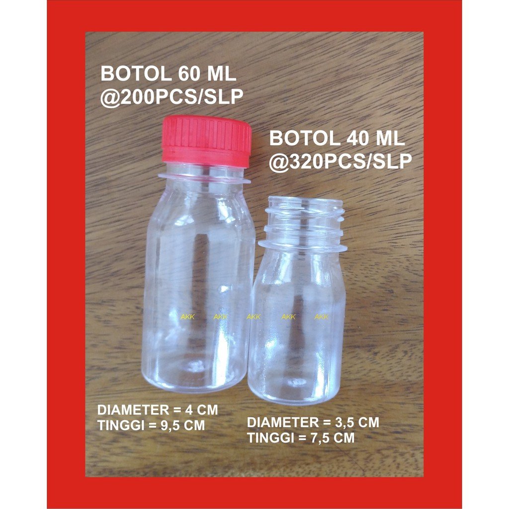 Botol 60 Ml (200 Pcs)