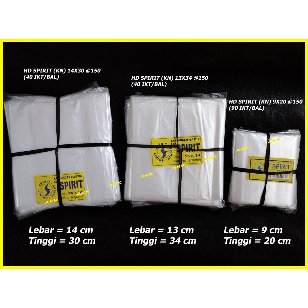 Plastik Dof Hd Spirit Kn 14x30 @150 Pcs