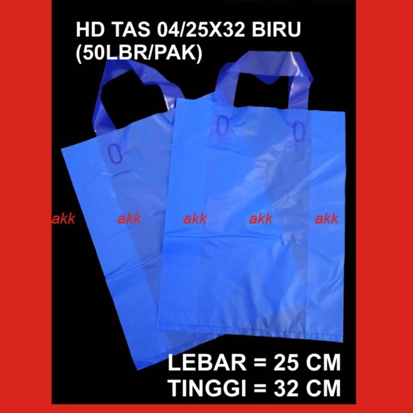 Hd Tas 04/25x32 Biru / Tas Plastik / Tas Souvenir Isi 50 Pcs