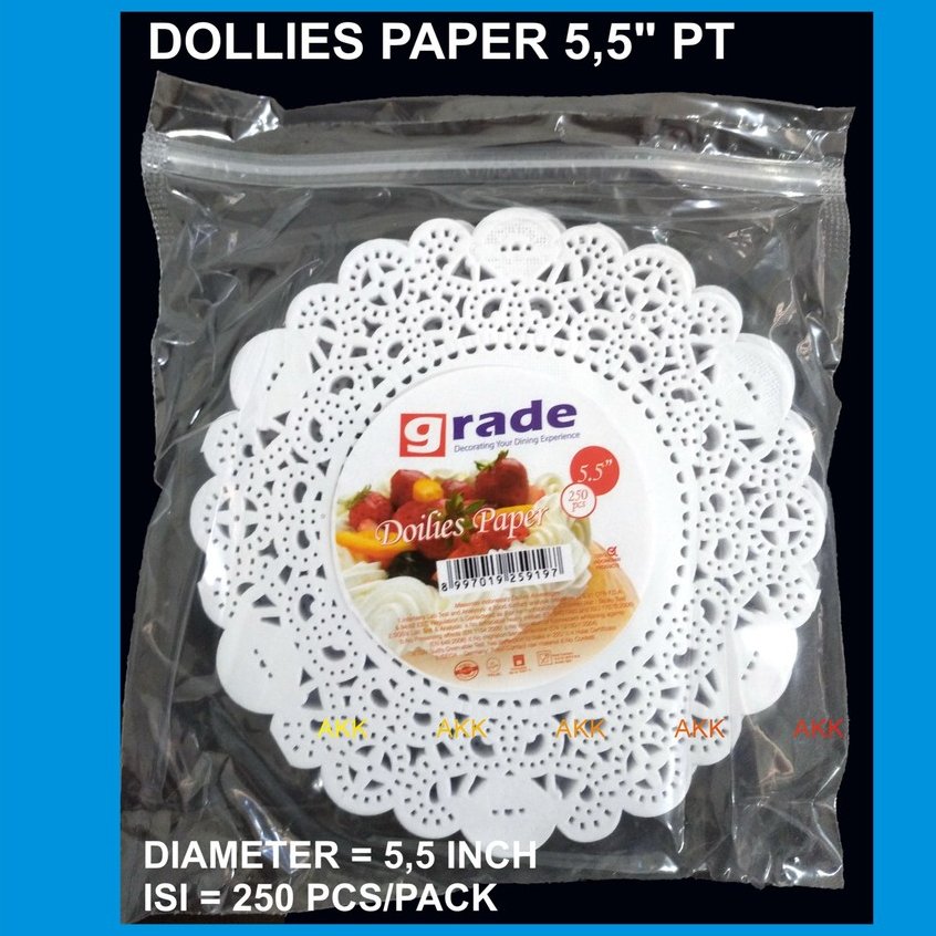 Kertas Renda Doilies Paper 5,5 Inch Putih (250 Pcs)