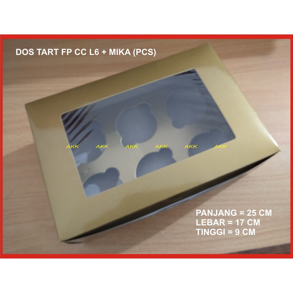 Dos Tart Fp Cc L6 + Mika Untuk Cupcake Lubang 6 (10 Pcs)