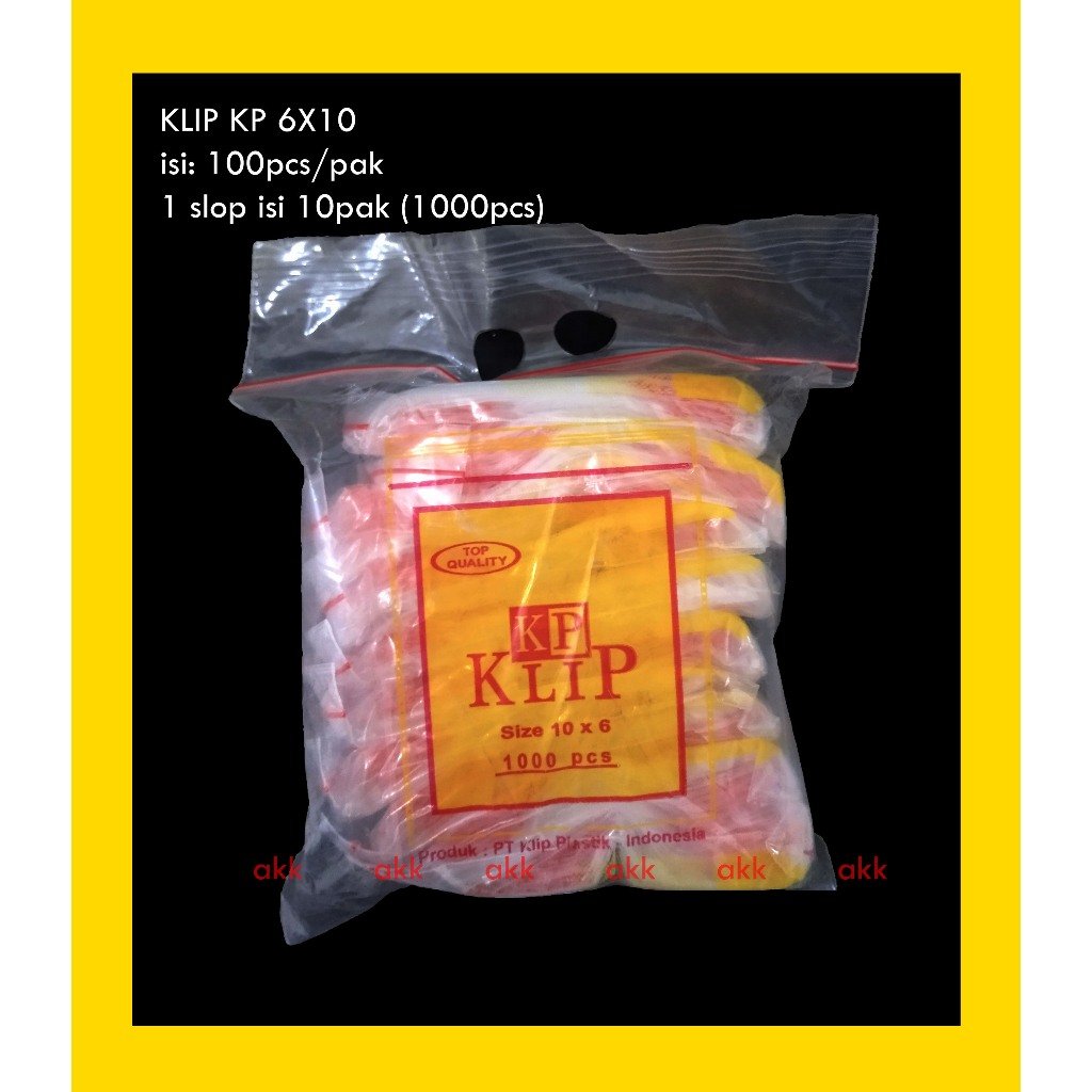 Plastik Klip Merk Kp 6x10 Isi 100 Pcs