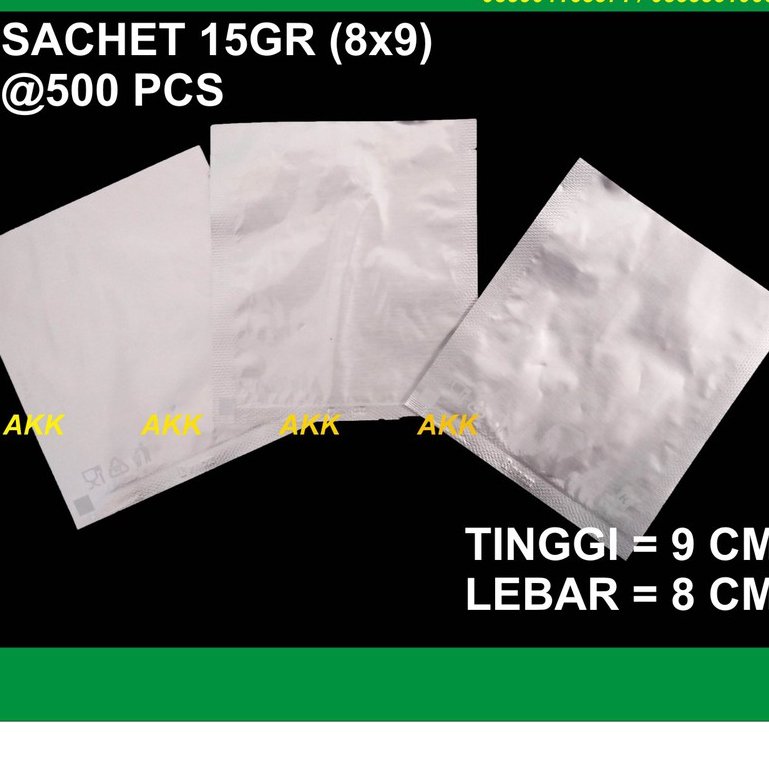Sachet 15gr (8cmx9cm) Isi 500 Pcs)