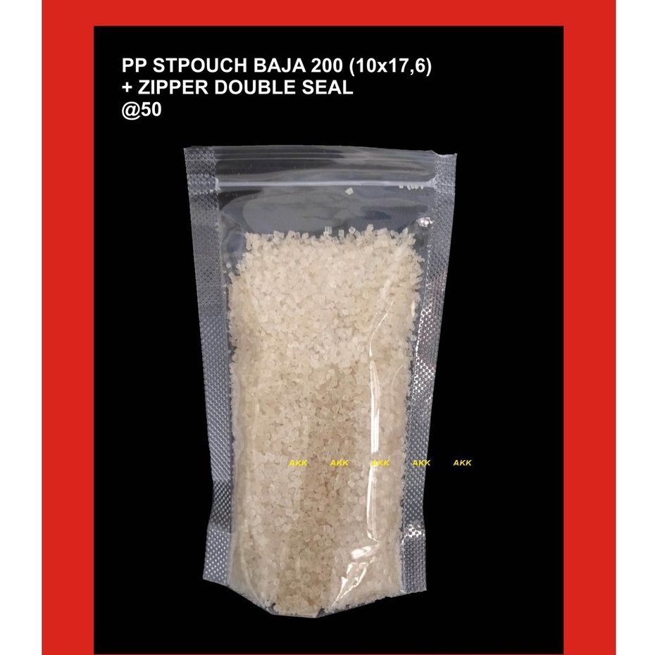 STAND POUCH BAJA 200gr 10X17,6 + ZIPPER / KEMASAN KOPI (50 PCS)