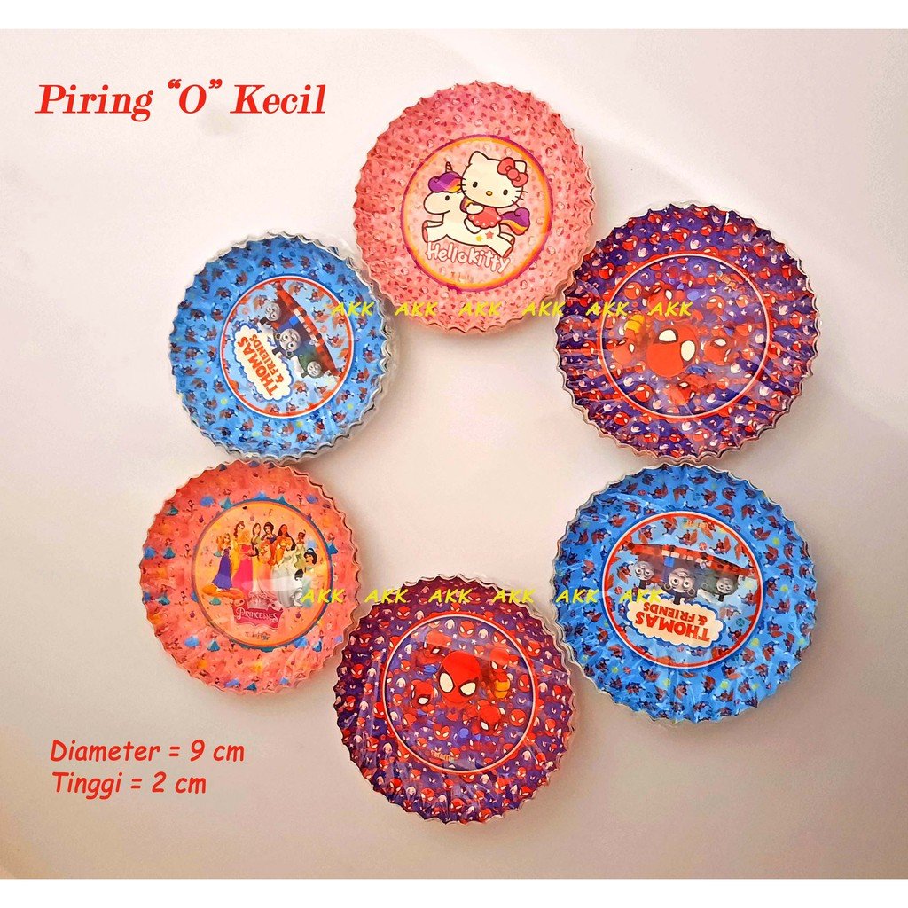 Piring Bulat Gambar Motif (5 Pack)