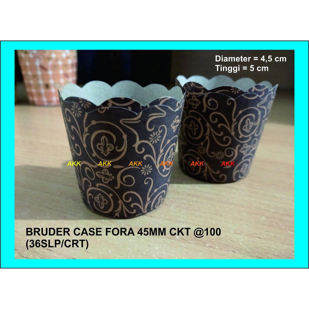 Bruder Case Fora 45 Mm / Cup Muffin Coklat / Cup Kue (100 Pcs)
