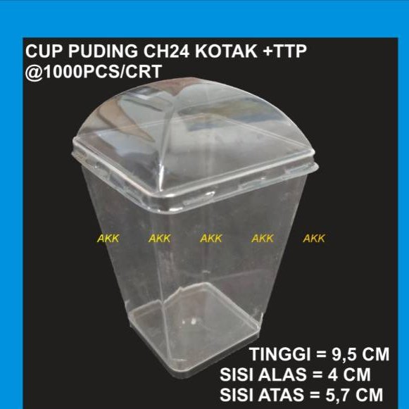 Mika Cup Puding Ch24 Kotak + Tutup(10 Pcs)