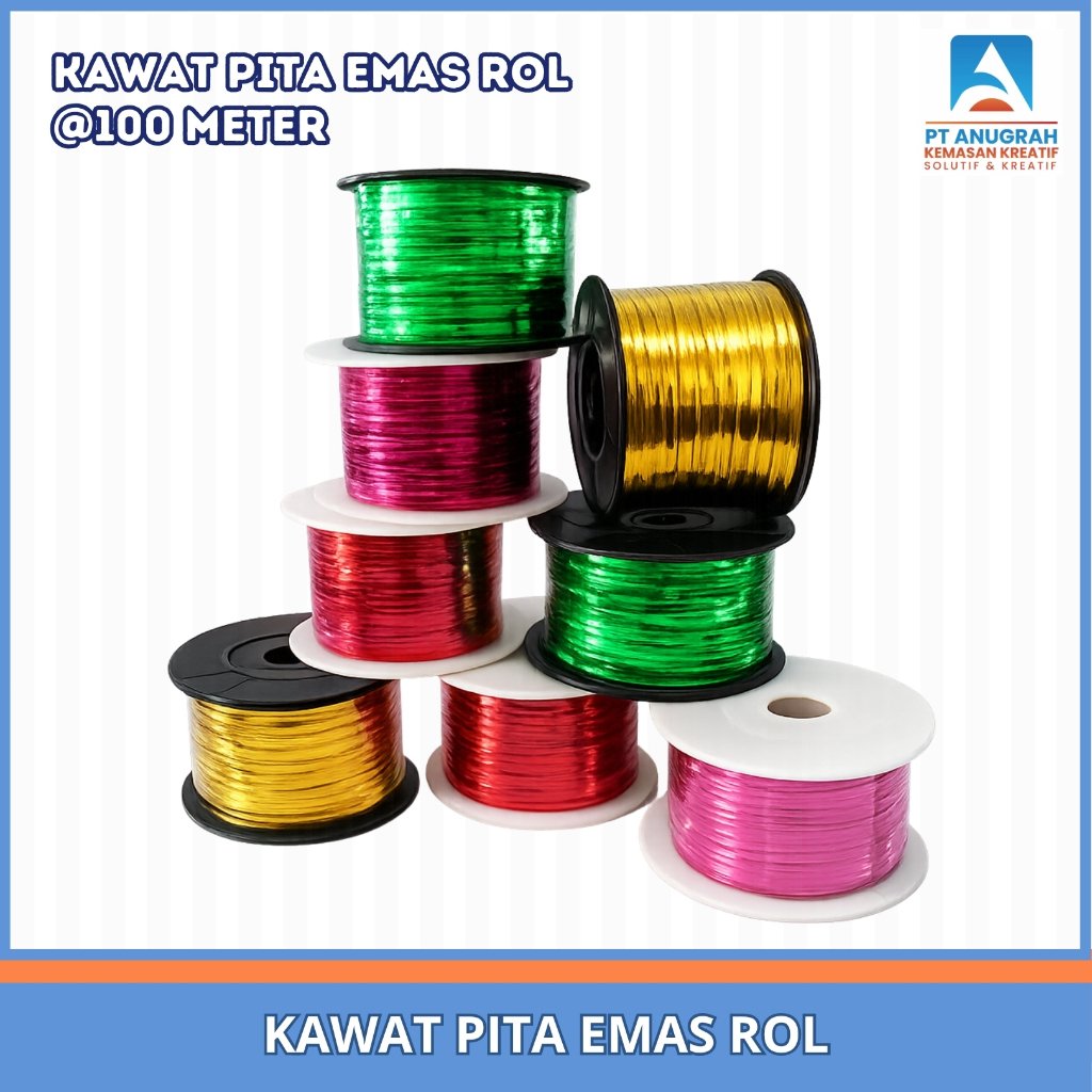 Kawat Pita Emas Rol (100 Meter)