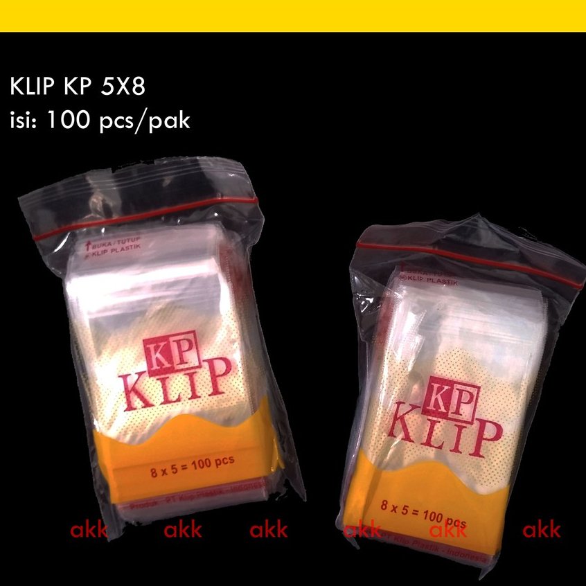 Plastik Klip Merk Kp 5x8  Isi 100 Pcs