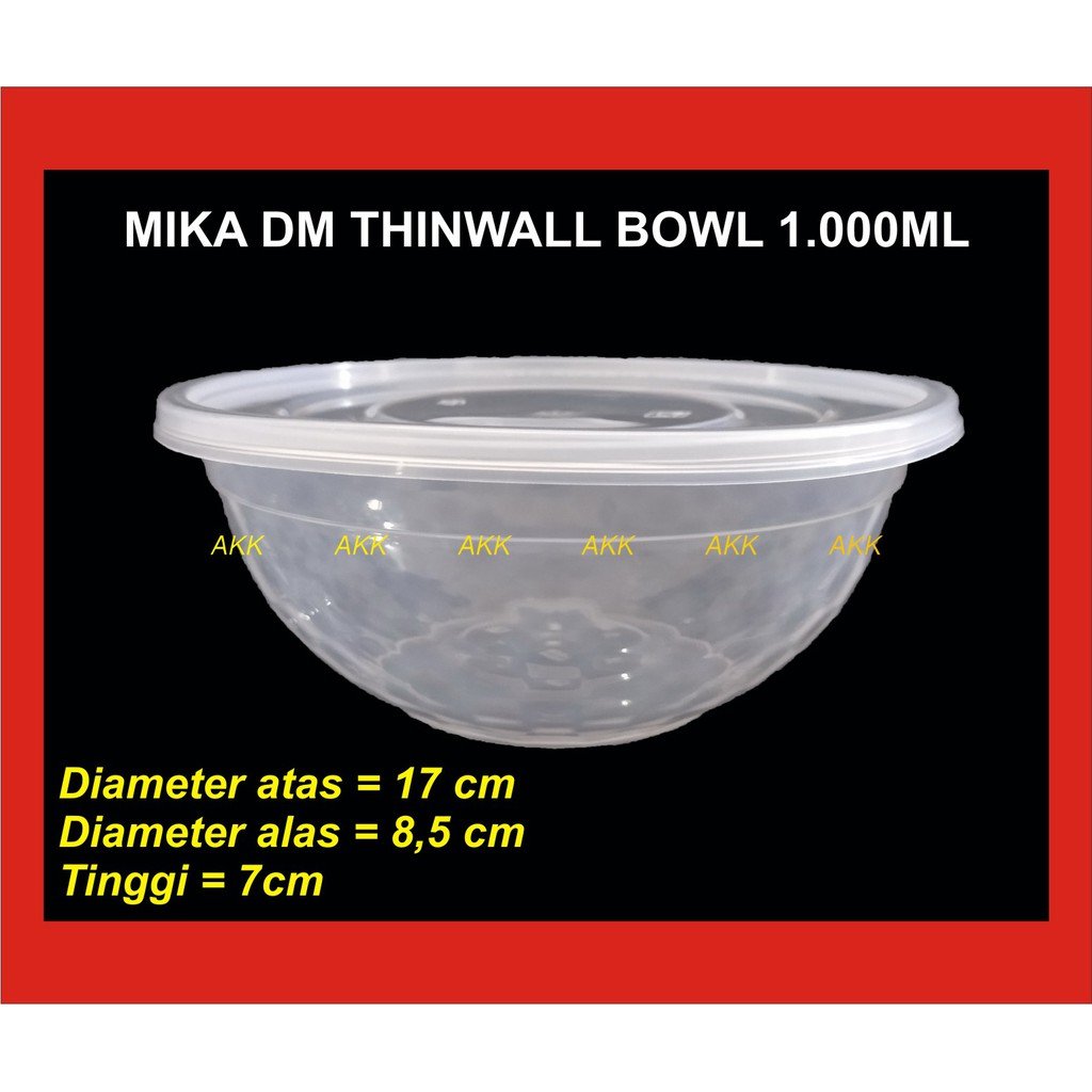 Thinwall Dm Bowl 1000ml (25 Pcs)