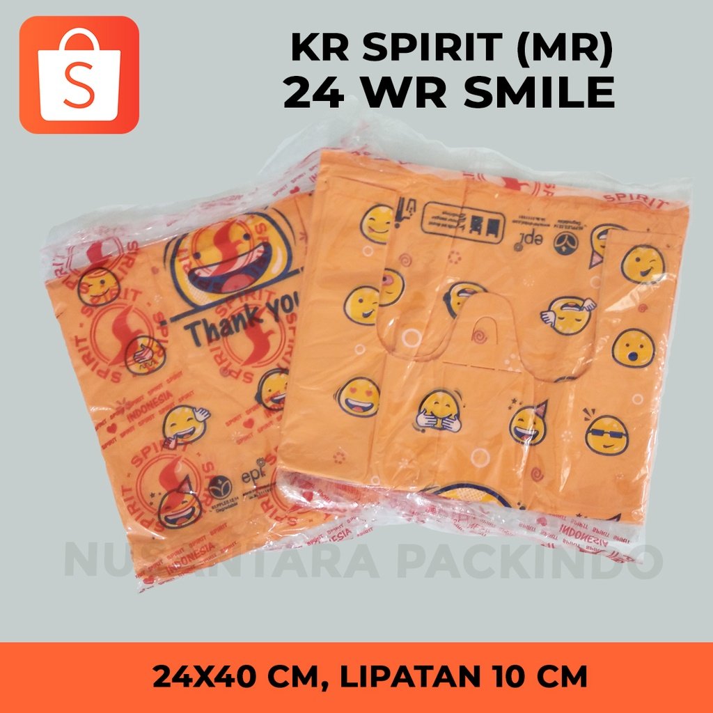 Kantong Kresek Spirit (Mr) 24 Warna Smile Isi 40 Lembar