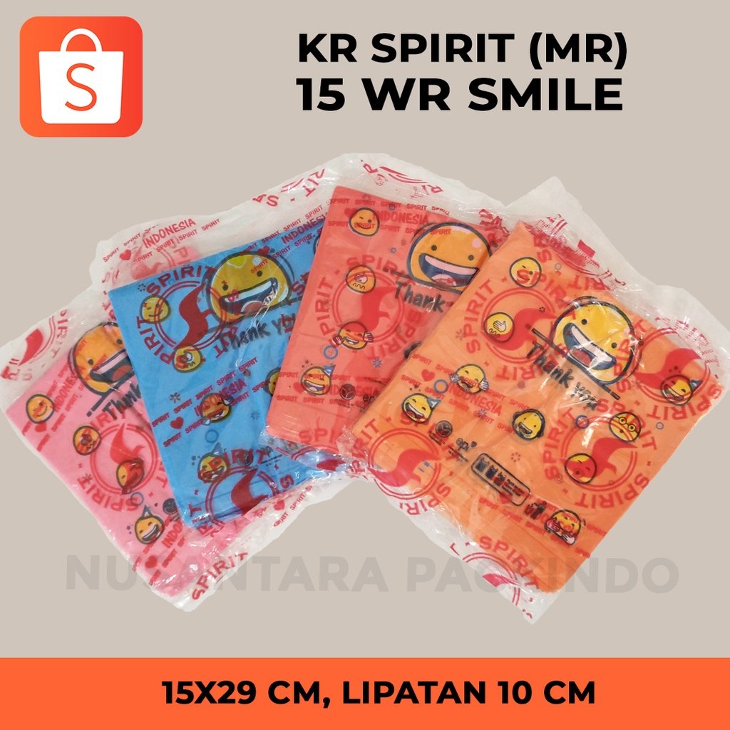 Kantong Kresek Spirit (Mr) 15 Warna Smile Isi 40 Lembar per pack (10 Pack)