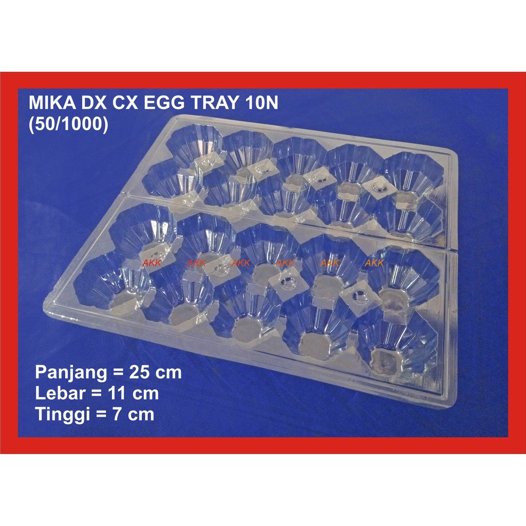 Mika Telur Egg Tray Ss 10 Non Kancing (10 Pcs)